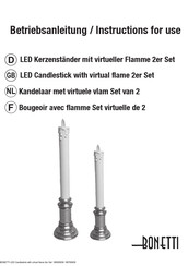 BONETTI LED Candlestick with virtual flame 2er Set Gebrauchsanweisung