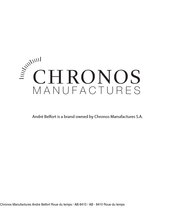 Chronos Manufactures AB-8410 Bedienungsanleitung / Internationale Garantie