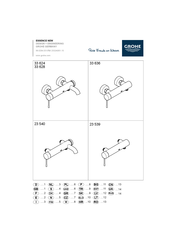 Grohe ESSENCE NEW 23 539 Bedienungsanleitung