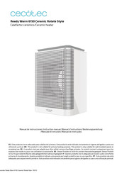 cecotec Ready Warm 6150 Ceramic Rotate Style Bedienungsanleitung