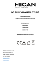 Mican 63600044-01 Bedienungsanleitung