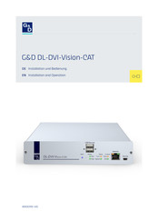 G&D DL-DVI-Vision-CAT Serie Installation Und Bedienung