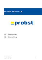 probst QUICKJET QJ-600-E Betriebsanleitung