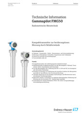 Endress+Hauser FMG50 Technische Information