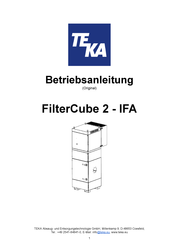 Teka FilterCube 2-IFA Betriebsanleitung
