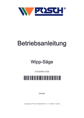 Posch WKE 7,5 Betriebsanleitung