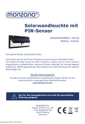 monzana SLB104 Anweisungen