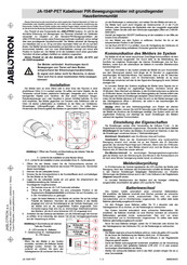 Jablotron JA-154P-PET Kurzanleitung