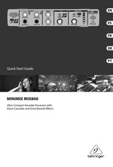 Behringer MINIMIX MIX800 Schnellstartanleitung