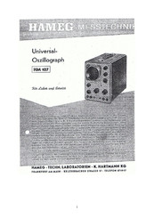Hameg HM 107 Bedienungsanleitung