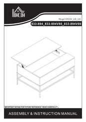 Aosom HOMCOM 833-894V80 Bedienungsanleitung
