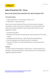 Jabra PanaCast 50 Schnellstartanleitung