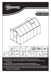Outsunny 845-540V02 Benutzerhandbuch