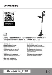 Parkside PRTA 20-Li D3 Originalbetriebsanleitung