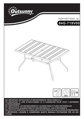 Outsunny 84G-719V00 Bedienungsanleitung