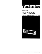 Technics RS-M260 Benutzerhandbuch