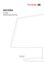 Viewsonic XG2709A Bedienungsanleitung