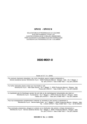Ravaglioli KP410 Bedienungsanleitung