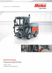 Hako Citymaster 650 Betriebsanleitung