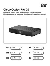 Cisco Codec Pro G2 Installationshandbuch