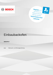 Bosch HBG537B 3 Serie Gebrauchs- Und Montageanleitung