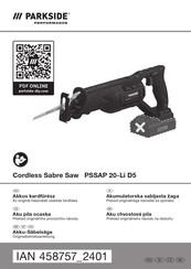 Parkside Performance PSSAP 20-Li D5 Originalbetriebsanleitung