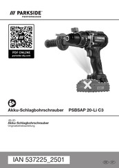 Parkside Performance PSBSAP 20-Li C3 Originalbetriebsanleitung