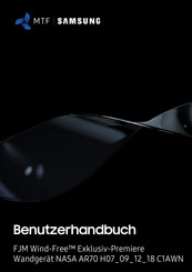 Mtf SAMSUNG FJM Wind-Free NASA AR70 H07C1AWN Benutzerhandbuch