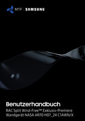 Mtf SAMSUNG RAC Split Wind-Free NASA AR70 H07C1AWN/X Benutzerhandbuch