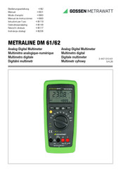 Gossen Metrawatt METRALINE DM 61 Bedienungsanleitung
