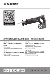 Parkside PSSA 20-Li B2 Bedienungsanleitung