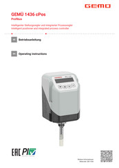 Gemü 1436 cPos Betriebsanleitung