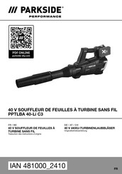 Parkside Performance 481000 2410 Originalbetriebsanleitung