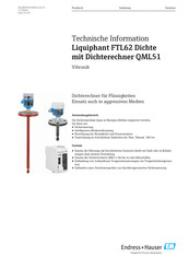 Endress+Hauser Liquiphant FTL62 Technische Information