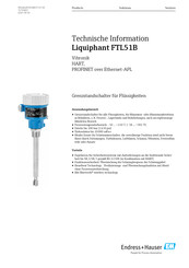 Endress+Hauser Liquiphant FTL51B Technische Information