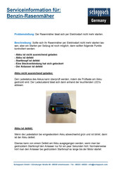 Scheppach 5911244905 Serviceinformation