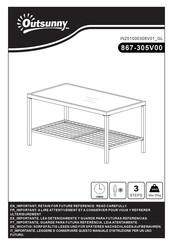Outsunny 867-305V00 Bedienungsanleitung