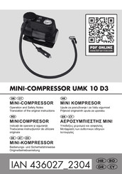 ULTIMATE SPEED UMK 10 D3 Bedienungs- Und Sicherheitshinweise Originalbetriebsanleitung