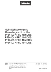Miele PFD 404 DOS Gebrauchsanweisung