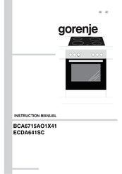 Gorenje ECDA641SC Bedienungsanleitung