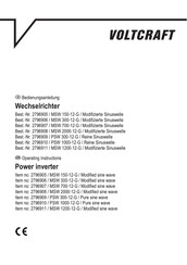 VOLTCRAFT 2796905 Bedienungsanleitung