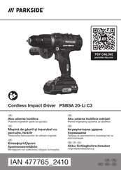 Parkside PSBSA 20-Li C3 Originalbetriebsanleitung