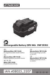 Parkside PAP 20 B3 Originalbetriebsanleitung