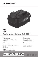 Parkside PAP 20 B3 Originalbetriebsanleitung