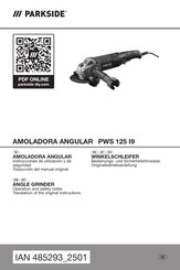 Parkside PWS 125 I9 Bedienungs- Und Sicherheitshinweise Originalbetriebsanleitung