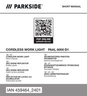 Parkside PAAL 6000 D1 Kurzanleitung