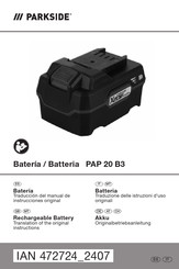 Parkside PAP 20 B3 Originalbetriebsanleitung