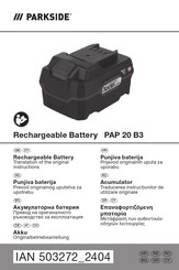 Parkside PAP 20 B3 Originalbetriebsanleitung