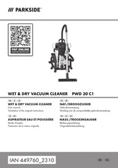 Parkside PWD 30 C1 Bedienungsanleitung Und Originalbetriebsanleitung