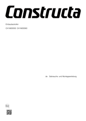 CONSTRUCTA CH1M00060 Gebrauchs- Und Montageanleitung